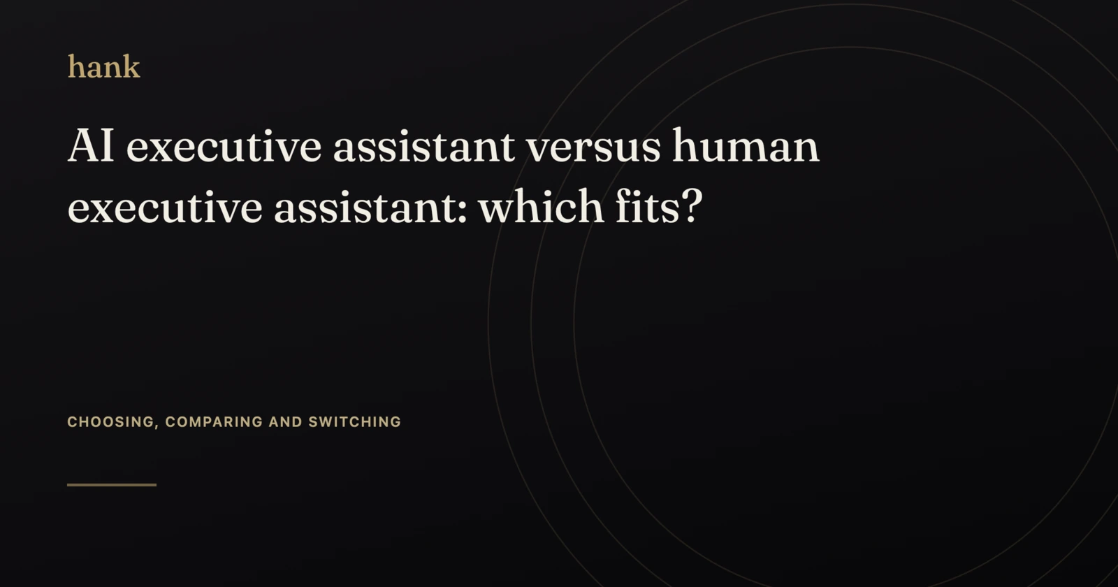 AI executive assistant versus human executive assistant: which fits? — Digital Hank