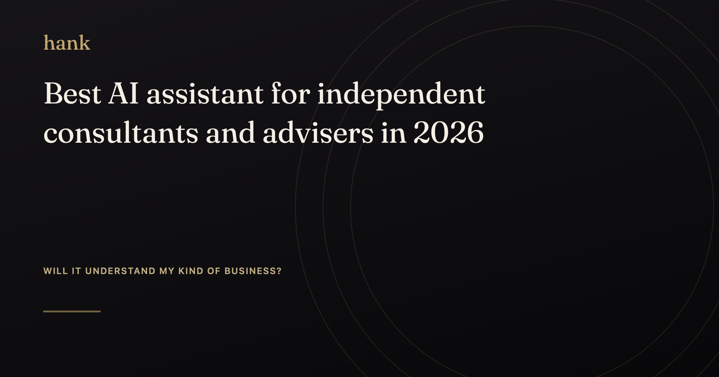 Best AI assistant for independent consultants and advisers in 2026 — Digital Hank