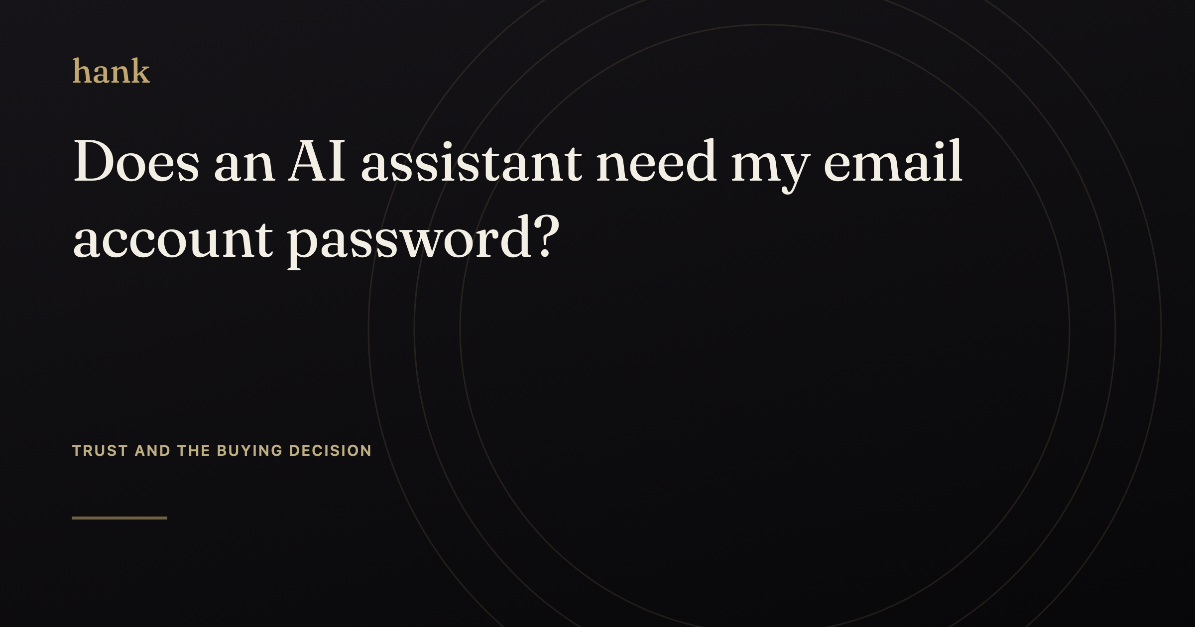 Does an AI assistant need my email account password? — Digital Hank